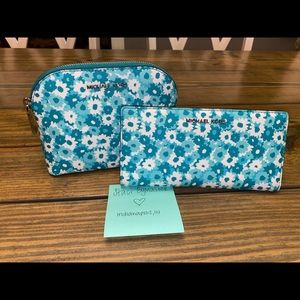 Michael Kors flower wallet / makeup bag